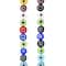 12 Pack: Multicolor Eye Dot Glass Lentil Beads, 8mm by Bead Landing™